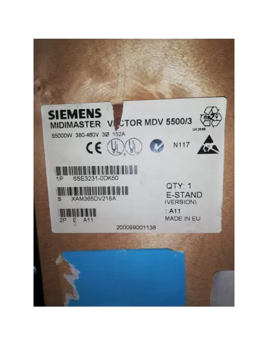 Inversor Siemens 6se32310dk50 midimaster vector mdv 5500//3 55kw 380-460v